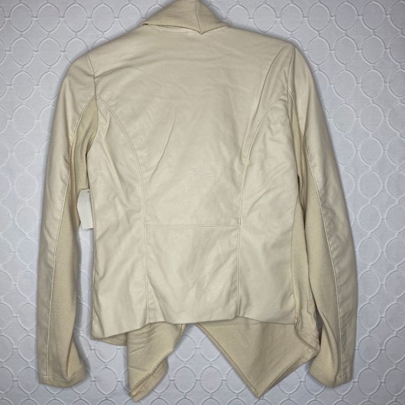 NWT Blank NYC Faux Leather Drape Moto Jacket - Picture 7 of 7